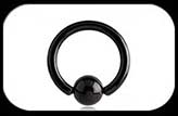 Black Ball Closure Ring 1.2mm 16ga