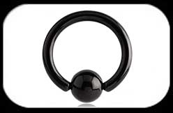 Black Ball Closure Ring 1.6mm 14ga