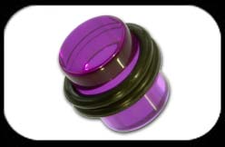 UV Acrylic Flesh Plug Purple
