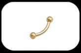 Gold Plated Curved Barbell 1.2mm