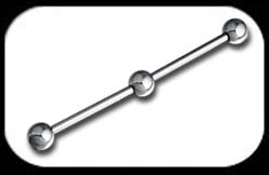 Industrial Scaffold barbell with centre ball