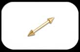 Gold Plated Micro barbell 1.2mm with cones