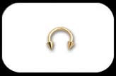Gold Plated Cicular Barbell 1.2mm with cones