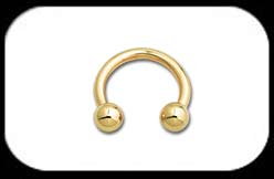 Gold Plated Cicular Barbell 1.6mm 14 gauge