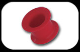 Silicone Flesh Tunnel Red