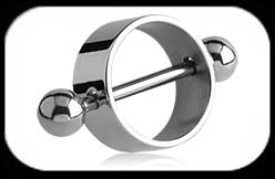 Nipple Ring Plain Steel Shield
