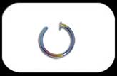 Open Nose Ring Anodised Steel Rainbow